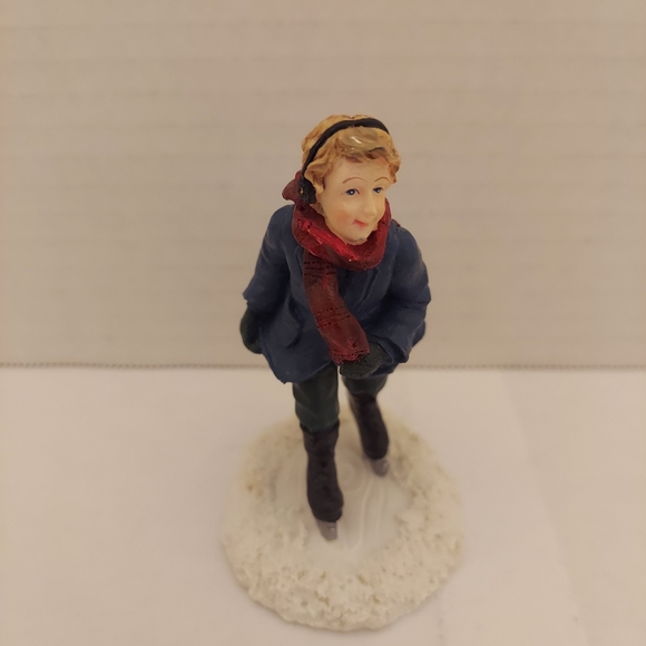 Mervyn's Village Square 1995 Girl On Ice Skates Figurine - Picture 1 of 7